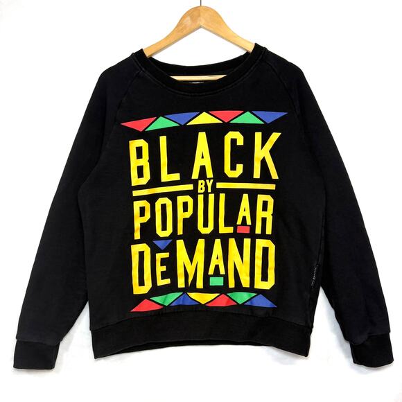HGC Apparel Black By Popular Demand Small Pullover Sweatshirt Graphic BLM Cotton - Picture 1 of 9